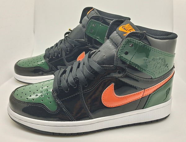 Air Jordan Retro 1 Grade AAA Green Orange - Click Image to Close